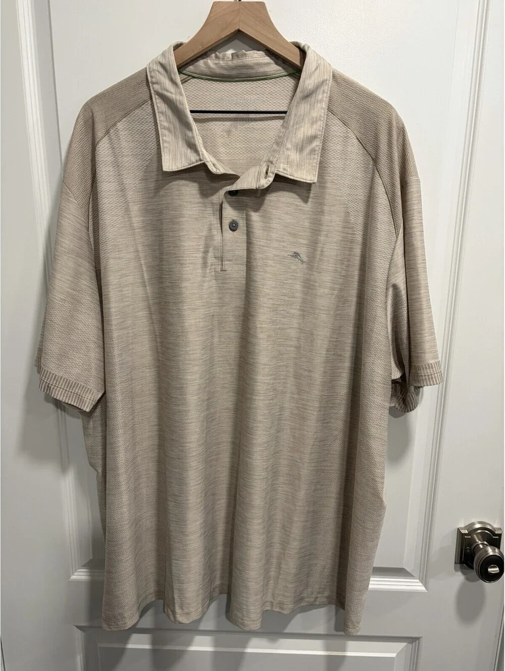 Tommy Bahama Palm Coast IslandZone Polo Shirt Men’s Size 3XLB 3XL Big Tan Beige